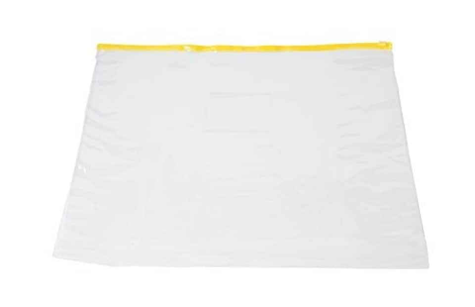 image 1 of Pack of 12 A4 Yellow Zip Zippy Bags - Janrax 708531