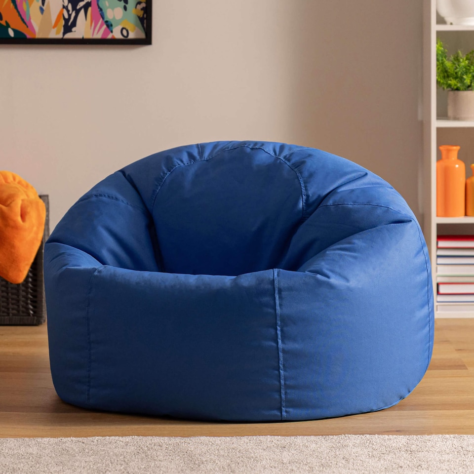 image 1 of Adult Classic Beanbag Outdoor Waterproof Bean bags Ready Filled - Blue, 2 Pack
