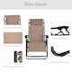 image 6 of Outsunny Zero Gravity Chair, Reclining Lounger w/ Pillow Beige