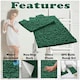 image 2 of VELVETIO Loop Bath Set Anti Slip Water Absorbent Soft Bathroom Rugs Green | Dark Green