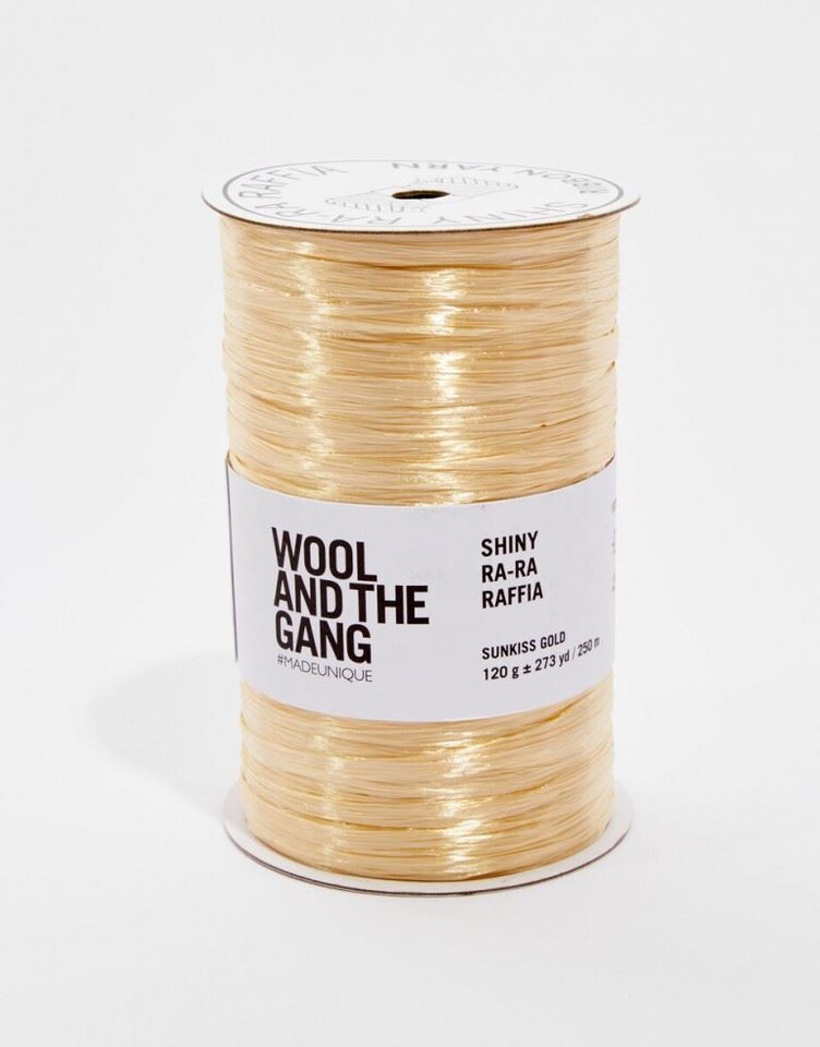 Wool and the Gang Cream Ra-Ra Raffia Yarn For Crochet, Knitting - per 100 gram ball