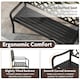 image 6 of COSTWAY 128CM Patio Bench Slatted Metal Garden Loveseat Black