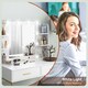 image 7 of HOMCOM Makeup Vanity Desk Set with Lighted Mirror, Stool, Drawers, White