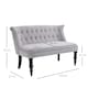 image 3 of HOMCOM Velvet-Feel French Inspired Two-Seat Lounge w/ Wood Frame