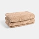 image 1 of OHS Tufted Arches Throw Teddy Fleece Blanket Winter Soft Warm Bedspread - 180 x 200cm | Brown | Mink