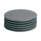 image 1 of Harbour Housewares Glass Round Coasters - 10cm - Grey - Pack of 6