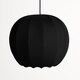 image 2 of CGC Lila Black Rounded Ribbed Stretch Cotton Lampshade