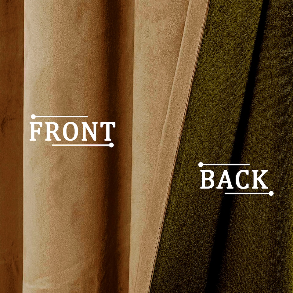 image 1 of Ochre Velvet Darkening Eyelet Curtains - 46x54 Inch Drop - 2 Panel | Yellow | One Size