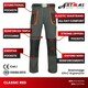 image 6 of ArtMas Grey Orange Work Trousers for Men  Durable Design with Knee Pad Pockets Cargo Storage and Reinforced Seams Size UK28