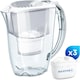 image 2 of AQUAPHOR 2.8 Litre Amethyst Water Filter Jug in White with 3 x Maxfor+ filter