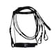 image 1 of Hy Padded Flash Bridle with Rubber Grip Reins - Black - X-Small