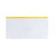 image 1 of Pack of 12 DL Clear Zippy Bags with Yellow Zip
