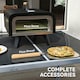 image 8 of Outsunny Outdoor Tabletop Gas Pizza Oven with 12" Pizza Stone & Peel, Black