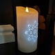 image 5 of 15cm Battery Operated Glitter Snowflake Dancing LED Candle Christmas Decoration with Thin Lines