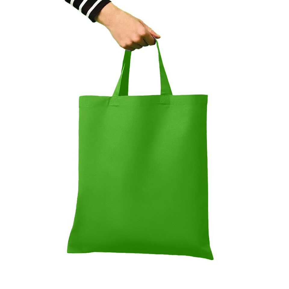 image 1 of Nutshell Cotton Short Handle Shopper - Kiwi - One Size Green