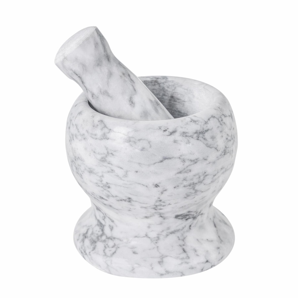image 1 of Argon Tableware Marble Pestle & Mortar Set - 13cm - Grey