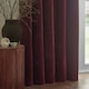 image 3 of Yard Heavy Chenille Velvet Room Darkening Eyelet Curtains | Red
