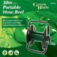 image 7 of Portable Garden Hose Pipe Holder / Reel - Holds up to 30m Hose | Green | Green