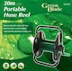 image 7 of Portable Garden Hose Pipe Holder / Reel - Holds up to 30m Hose | Green | Green