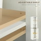 image 4 of kleankin Tall Bathroom Cabinet Storage Cupboard with Door, Adjustable Shelves