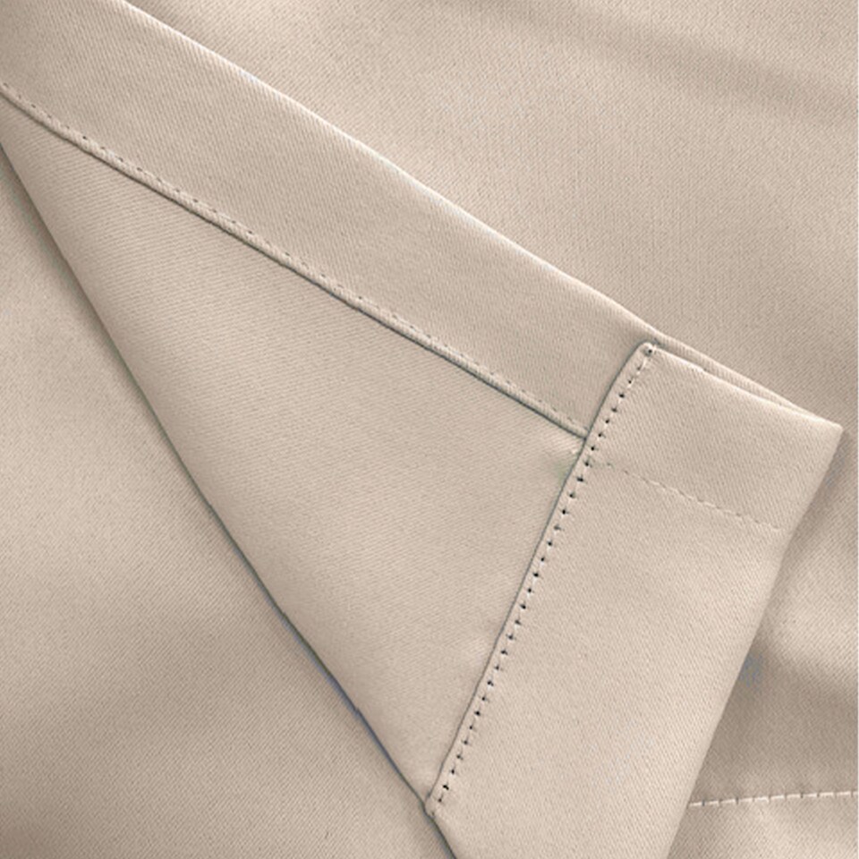 image 1 of Enhanced Living Nightfall Plain Supersoft Natural Thermal Blockout Eyelet Curtains (PAIR) - 66 x 90 inch (168 x 229cm)