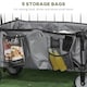 image 9 of Outsunny Folding Wagon Garden Cart Collapsible Camping Trolley for Outdoor