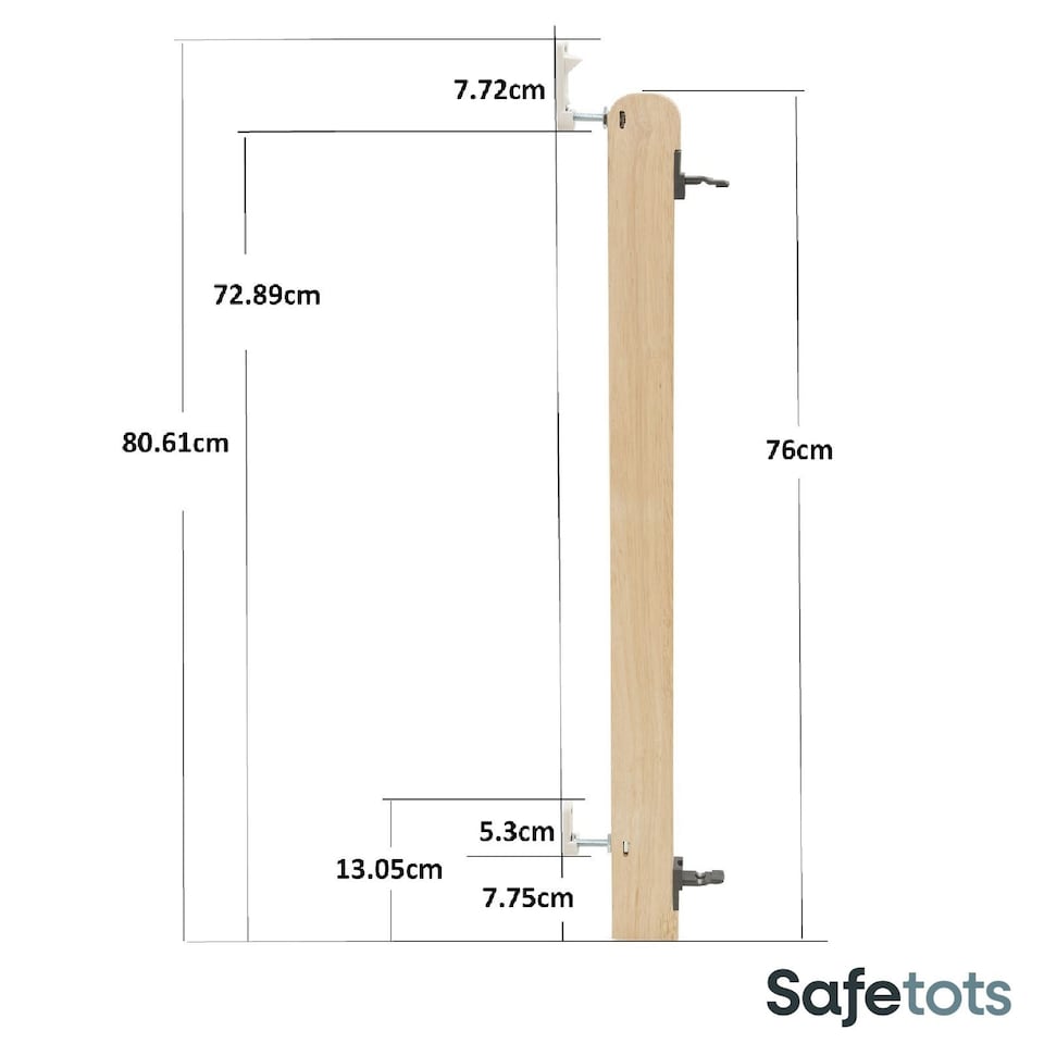 image 1 of Safetots Wooden Multi Panel Room Divider, up to 416cm, Natural Wood, 76cm Tall, Flexible Room Divider for Baby and Toddler | Cream | Natural