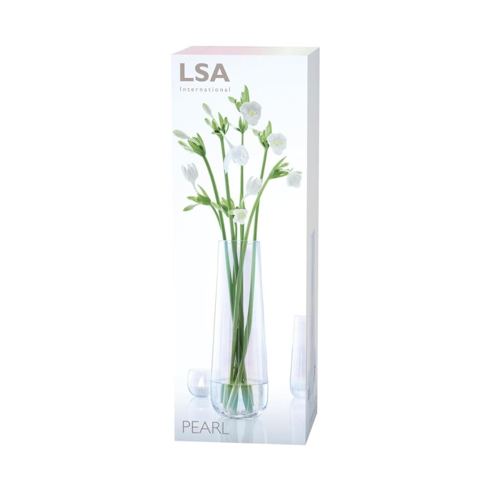 image 1 of LSA Mother of Pearl Mouth-Blown Glass Design Vase H36cm