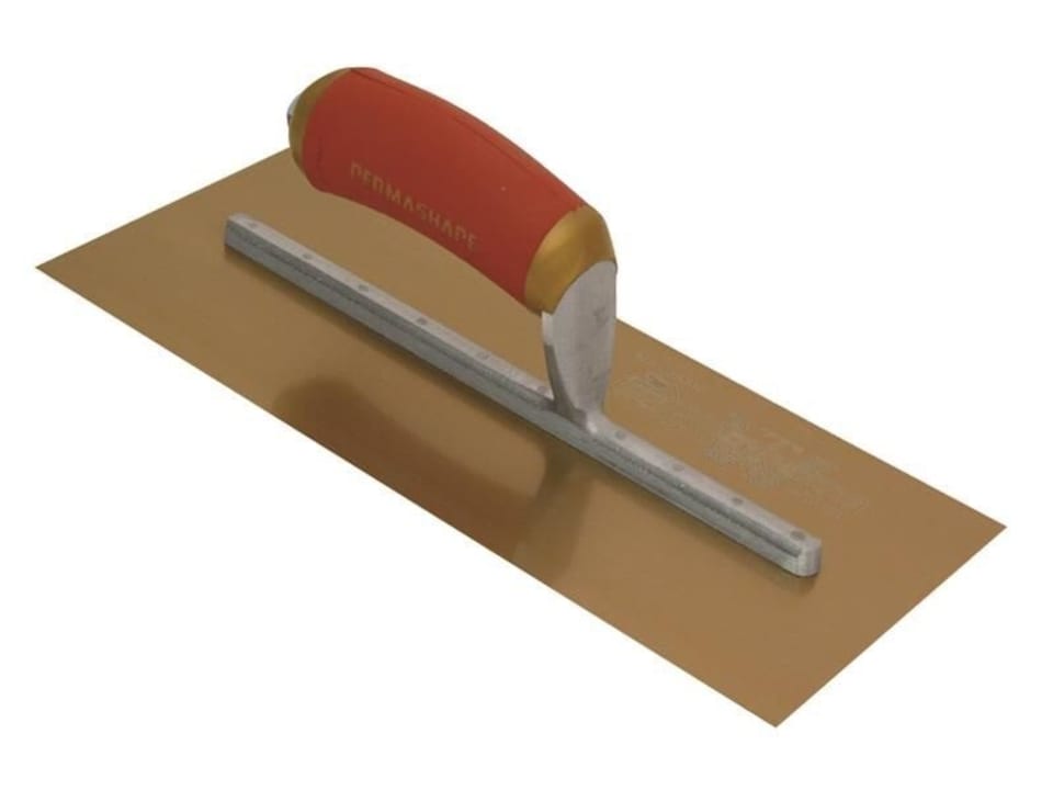 Marshalltown - MPB1GSD Pre-Worn PermaShape Finishing Gold S/S Trowel DuraSoft 11 x 4.1/2in