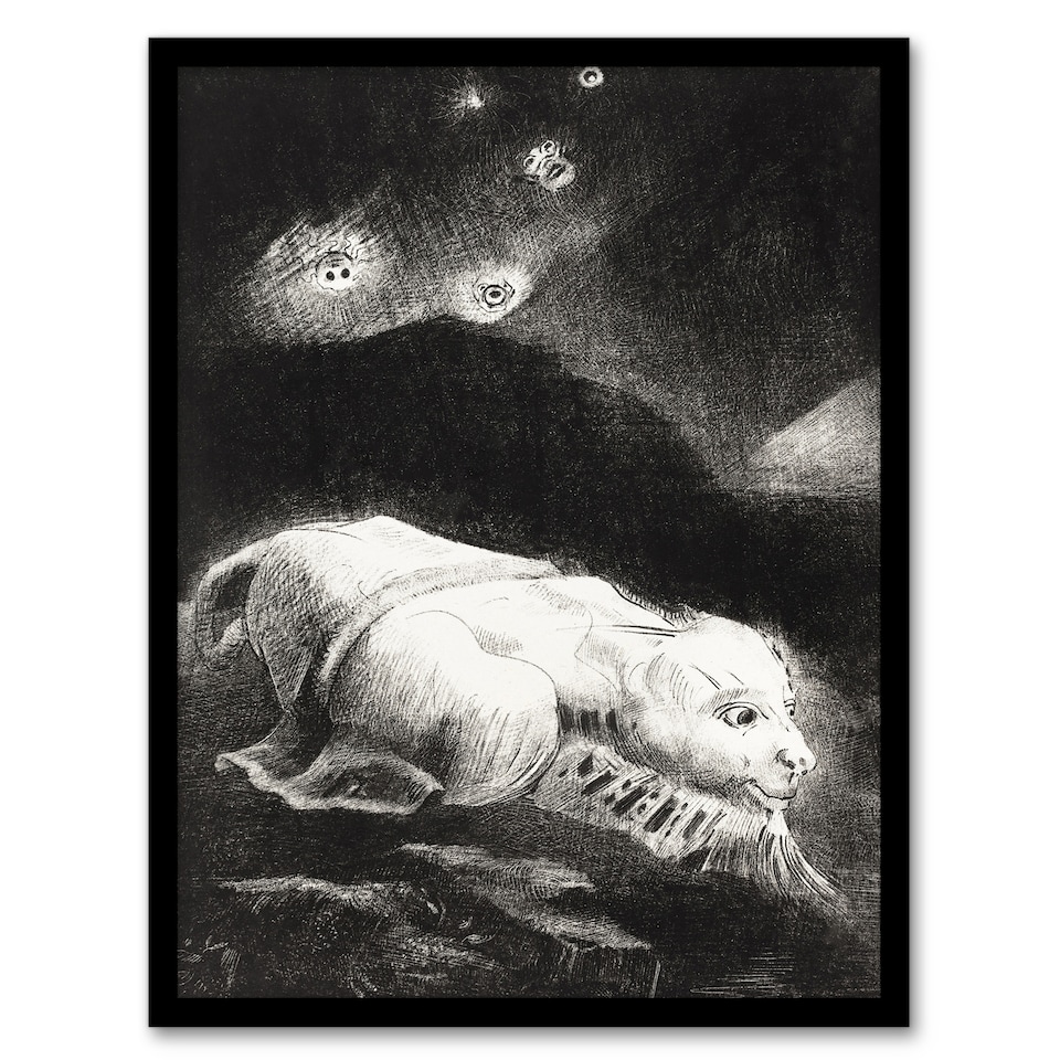image 1 of Life Awakening in Obscure Matter Redon Vintage Framed Wall Art Print 12X16"