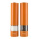 image 2 of Cooks Professional Electric Salt & Pepper Mill Set | Adjustable Grind Settings | Simple One-Button Operation | Orange