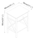 image 7 of Wooden 1 Drawer Bedside Sofa Side End Table Frame Nightstand with Storage Shelf | Grey | 1 Grey | 1