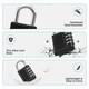 image 4 of 4-Digit Coded Padlock, Black Heavy-Duty Combination Padlock - 3pcs