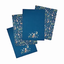 Catherine Lansfield Enchanted Twilight Animals Cotton Kitchen Tea Towel 4 Pack