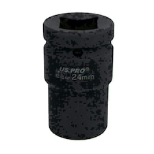 1" Drive 24mm Double Deep Impact Impacted Socket 6 Sided Single Hex HGV