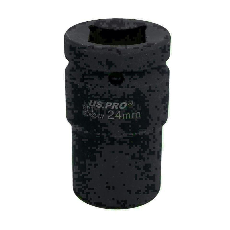 image 1 of 1" Drive 24mm Double Deep Impact Impacted Socket 6 Sided Single Hex HGV