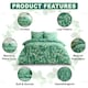 image 4 of Canyon Leaf Printed Duvet Cover Set Reversible Polycotton Beddings Green | Double
