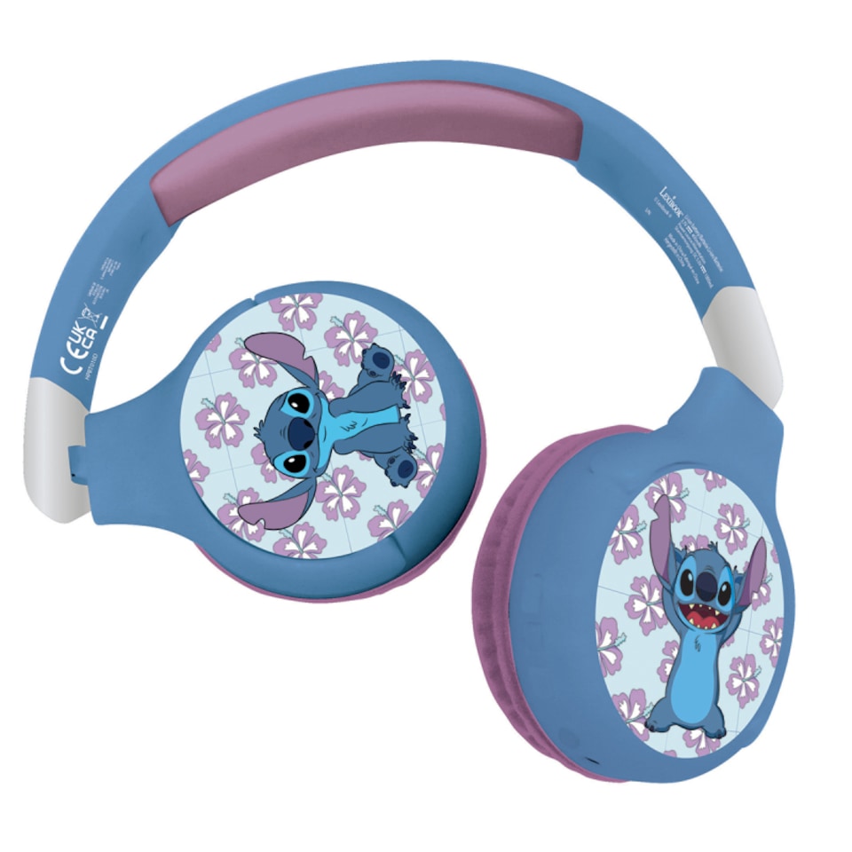 image 1 of Lexibook HPBT010D Disney Stitch Bluetooth & Wired Foldable Headphones