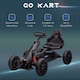 image 7 of HOMCOM Children Pedal Go Kart, Kids Ride On Racer with Adjustable Seat, Swing Axle, Shock Absorption EVA Tyres, Handbrake, for Ages 3-8 Years, Black