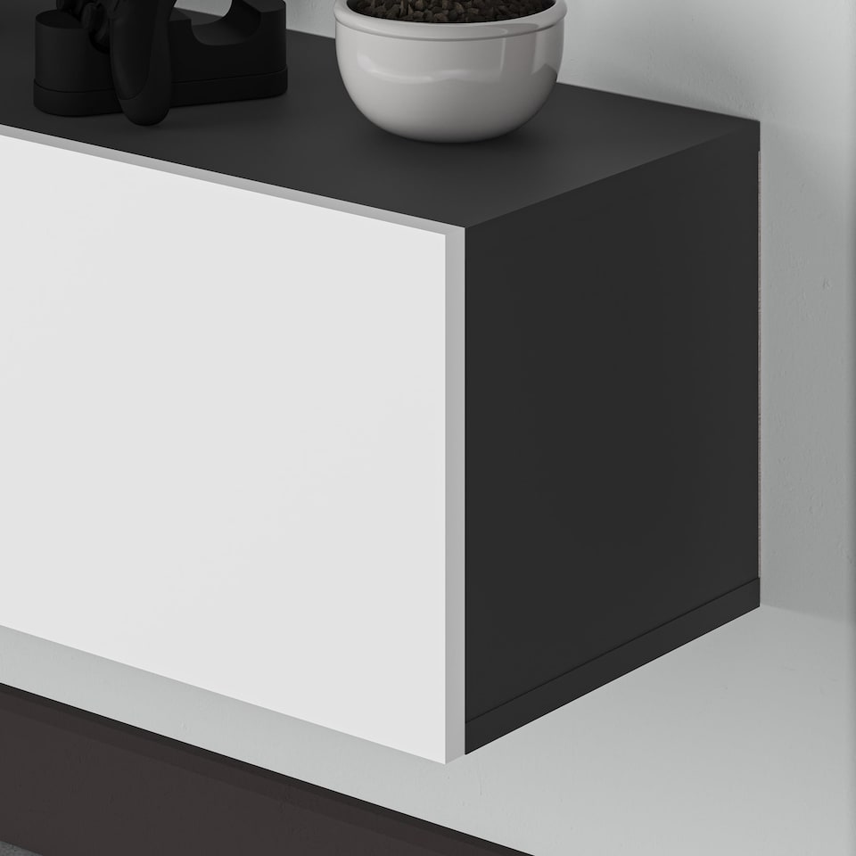 image 1 of Decortie Francy TV Stand 180x32x30cm Anthracite Grey