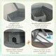 image 3 of PawHut 3 Tier Wooden Hamster Cage Gerbil Play Centre w/ Sliding Tray Ramps