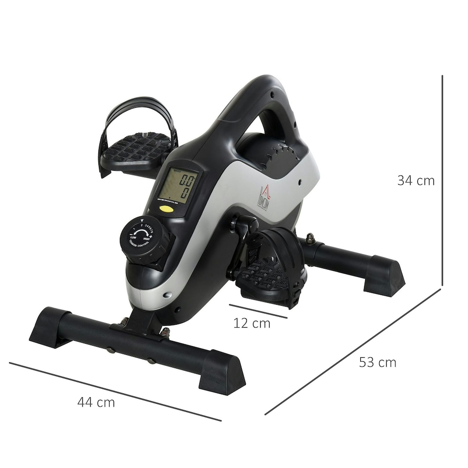 image 1 of HOMCOM Mini Exercise Bike 8 Levels Magnetic Resistance Leg Fitness LCD Display