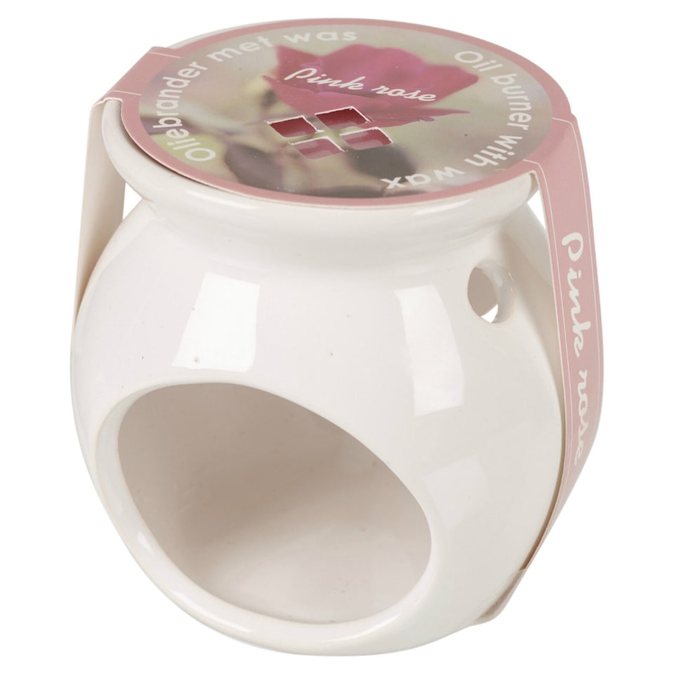 image 1 of Ceramic Scented Candle Burner with Wax Tart | Pink | 1
