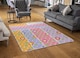 image 2 of Bohemian Chic  Ink Pattern With Boho Feathers Rug | Multi