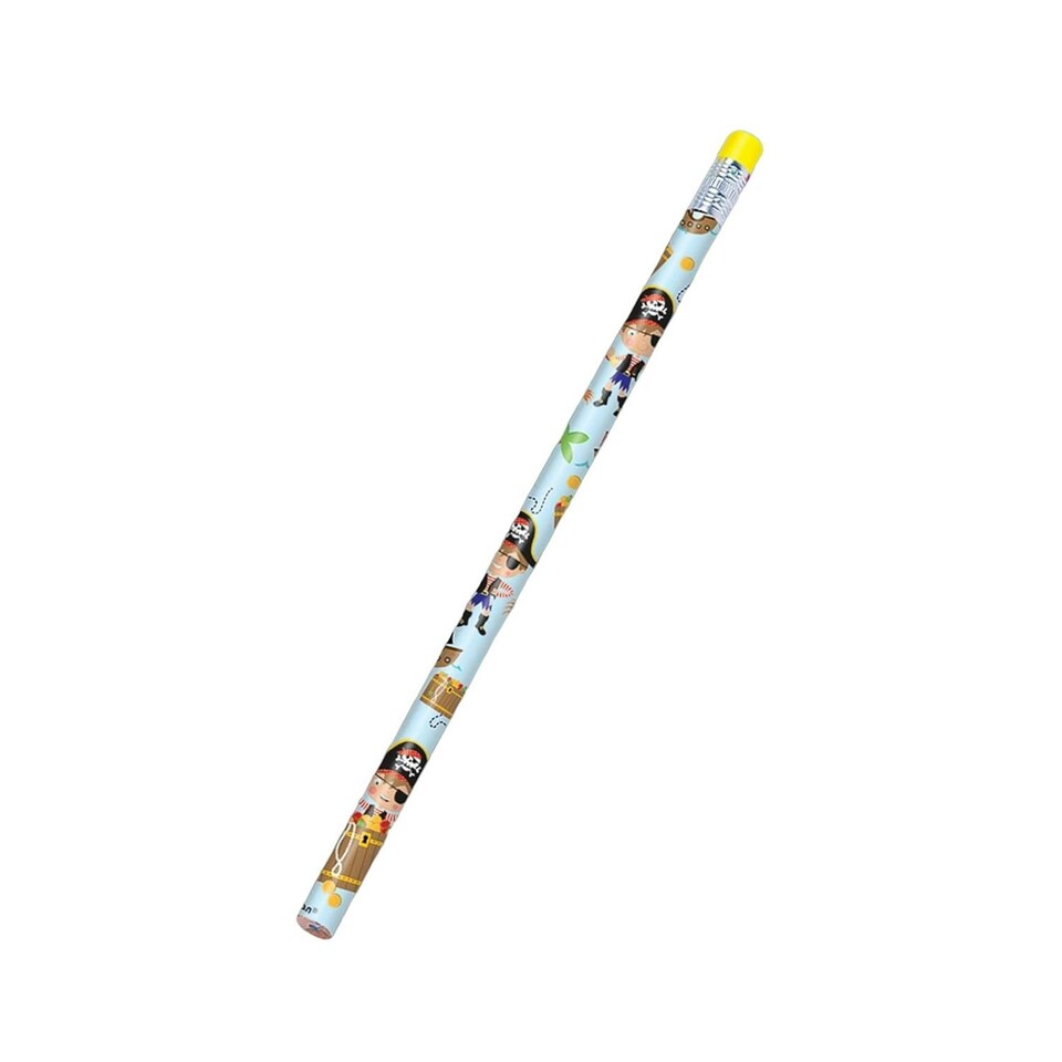 image 1 of Amscan Pirate Pencil With Eraser (Pack of 2) - Multicoloured - One Size