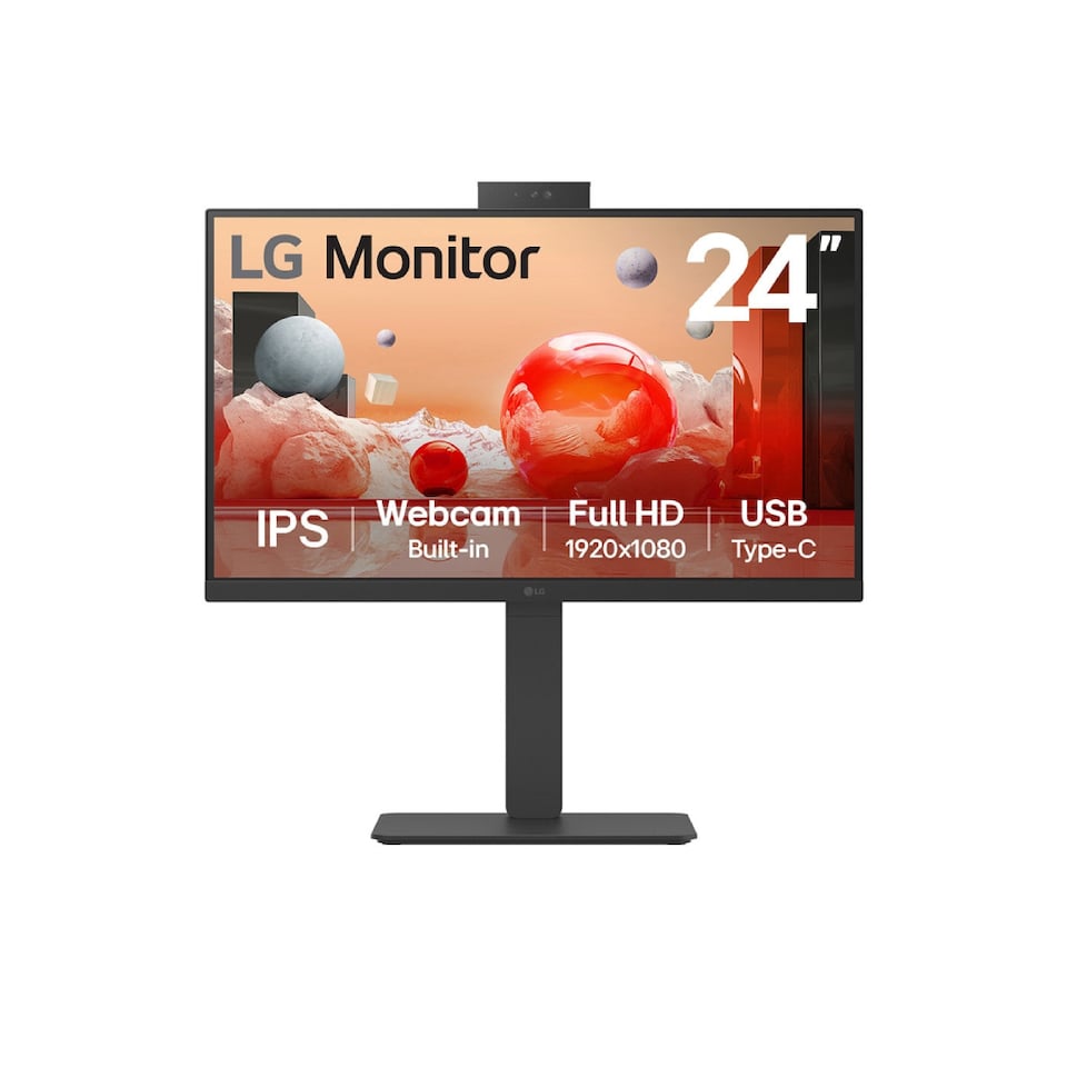 image 1 of LG 24BA850-B.AEK 23.8-Inch IPS Full HD 100Hz Height Adjustable Built in Speakers USB