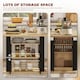 image 5 of HOMCOM Kitchen Island with Storage Cabinet and Spice Rack, Black & Natural