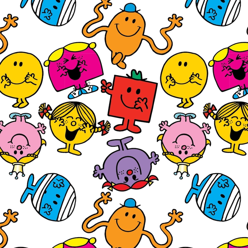 image 1 of Mr Men & Little Miss 2 Sheets & 2 Tags Gift Wrap