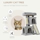 image 2 of PawHut Cat Tree 83cm Indoor Cat Scratching Post Kitten Tower, Dark Grey