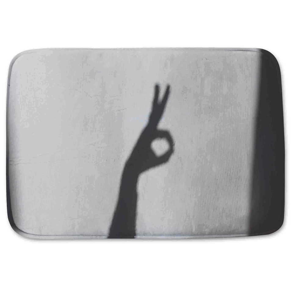 image 1 of Hand Silhouette Bathmat